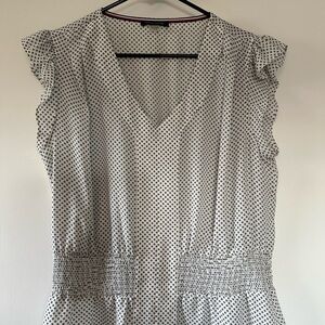 Polka Dot Ruffle Sleeve top